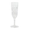 Acrylic Champagne Glass with Swirly Embossed Detail - Clear - 200 ml