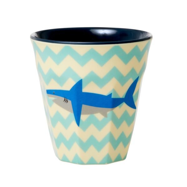 Melamine Cup with Shark Print - Medium - 250 ml