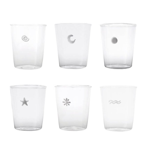 ZAFFERANO Symbols Tumblers - Assorted set of 6